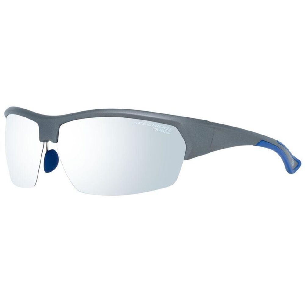 SKECHERS Plastic Rectangular Sunglasses with UV Protection Unisex Gray